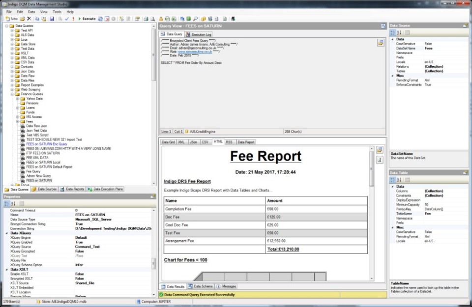 screenshot of Indigo DQM